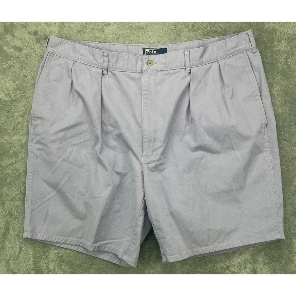 Polo by Ralph Lauren Men's Shorts 42 Light Lavender Pleated Cotton